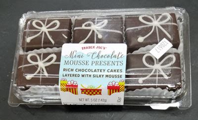 But when trader joe's started stocking its own chocolate hummus and priced it at just under $2, we knew we had to try it. Trader Joe's Mini Chocolate Mousse Presents Reviews ...