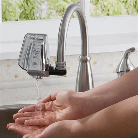 Touchless kitchen faucets with motionsense™ feature touchless activation, allowing you to easily turn water. Fancy - Touch Free Faucet (With images) | Water faucet ...