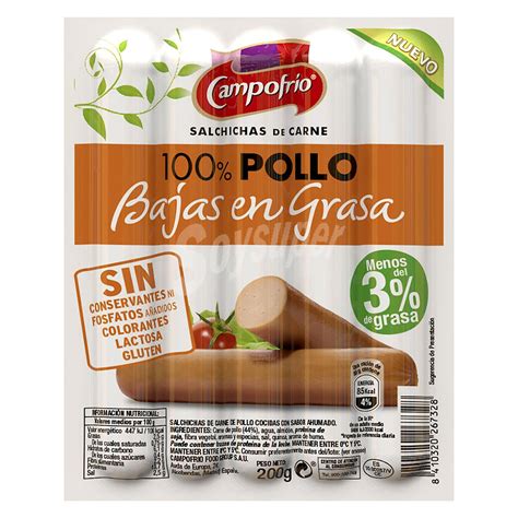 Primero se cocinan las patatas y luego el mero, pero sin manchar más que el estuche de cocina al vapor. Campofrío Salchichas de carne 100% pollo bajas en grasa ...