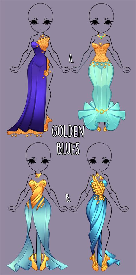 Unique anime designs on hard and soft cases and covers for samsung galaxy s21, s20, s10, s9, and more. Golden Blues outfit adopt open by Miss-Trinity on ...