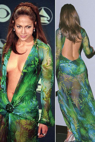 While the dress' print and colour remains the same, this time the sleeves are missing. Jennifer Lopez Green Dress | RAUNCHIEST PREMIERE DRESSES ...