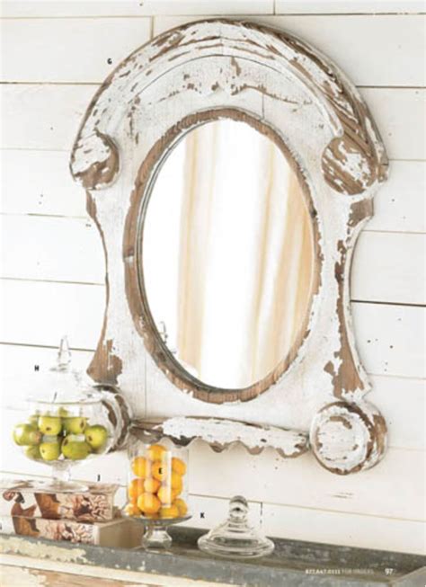 Browse a large selection of farmhouse bathroom mirror designs, including fogless, lighted and framed bathroom mirrors in all shapes and finishes. Jolie Weathered Mirror (With images) | Farmhouse bathroom ...