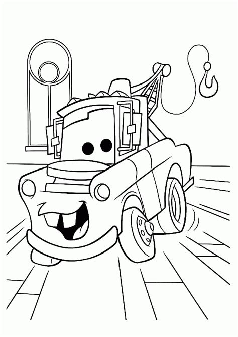 Printable mater the tow truck cars coloring page. Tow Mater Coloring Pages - Coloring Home