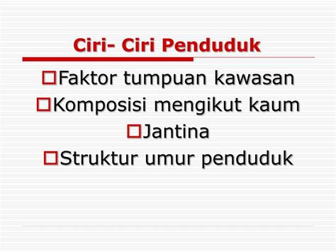 Secara kuantiti bermaksud aspek bilangan penduduk, saiz penduduk, taburan penduduk dan struktur umur / jantina. PPT - Struktur Penduduk,Guna Tenaga dan Upah PowerPoint ...