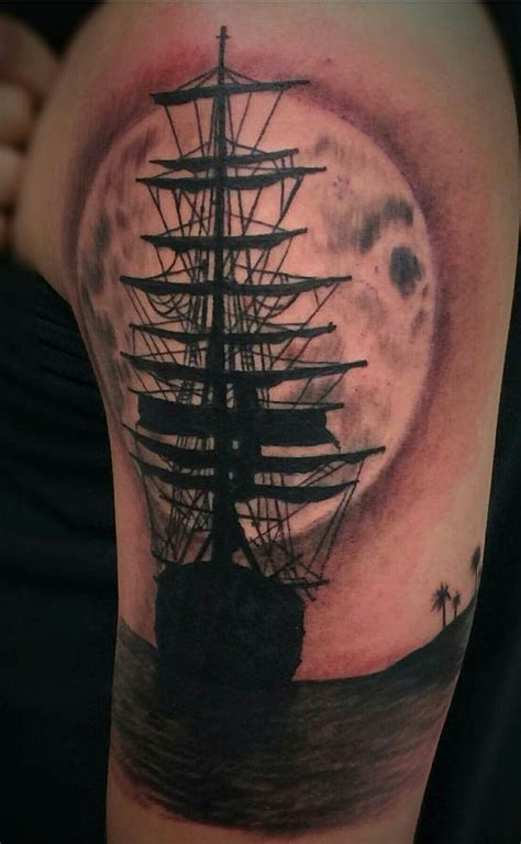 Wunderland opened in the summer of 2015 by eric jazvac and his longtime friend and business partner vincent fiorello. Full moon sailing ship on ocean arm tattoo by Josh Montiel ...