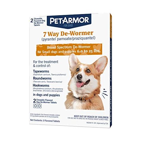 Is safe to give to pregnant animals and to neonatal. PETARMOR 7 Way De-Wormer (Pyrantel Pamoate and ...