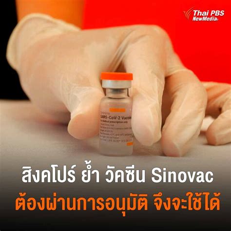 Jun 11, 2021 · ธอส. Thai PBS - ไทยพีบีเอส สิงคโปร์ ย้ำ วัคซีน Sinovac ต้อง ...