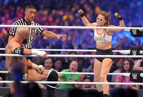 Tickets to shows, concerts and more! RONDA RUSEY at WWE Wrestlemania 34 at Mercedes-benz ...