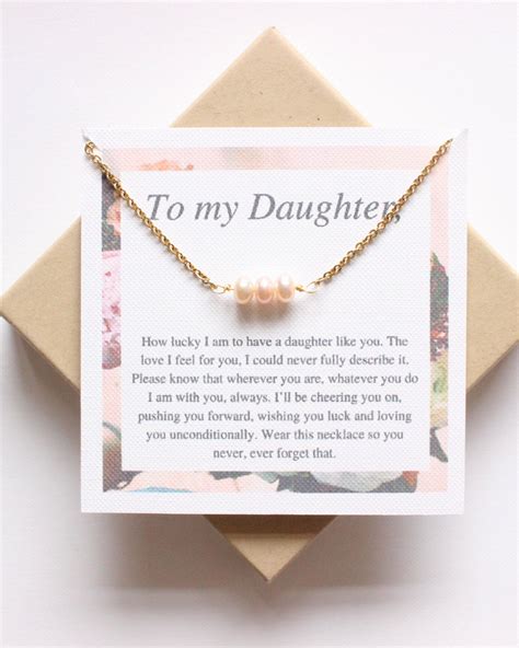 Christmas gifts for your picky mother in law. Daughter Pearl Dainty Gemstone Bar Necklace PERFECT ...