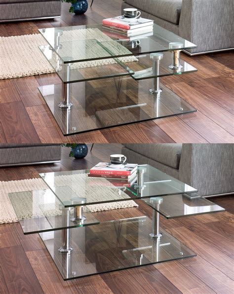 Free shipping $150+ for anthroperks members every day. dwell - Jacque extending glass coffee table clear - £399 ...