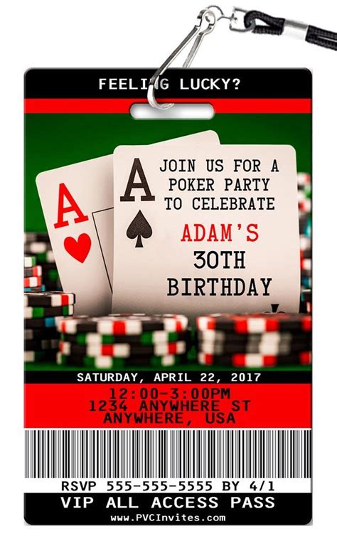 Made as well for men, women,. Poker Birthday Invitation | Birthday invitations, Poker ...