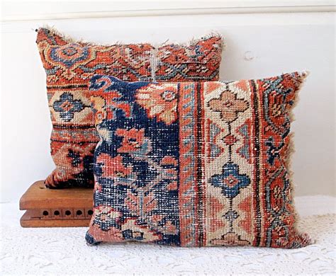 Each pillow is a custom creation by janita fowler exclusive to the oriental carpet gallery. Persimmon Oriental Rug Pillows, Gift Set. $106.00, via ...