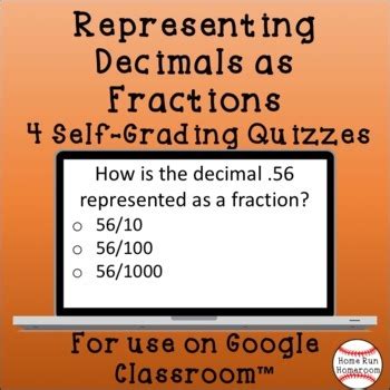 Representing Decimals as Fractions Google Classroom™ - Distance Learning