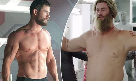 Chris hemsworth inspired workout program: Chris Hemsworth in a 40 KILO fat suit for Thor film ...