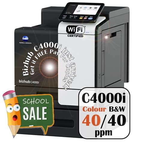 Or you download it from our website. Konica Minolta Bizhub C4000i Colour Printer Rental Price Offer