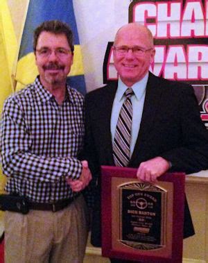 In addition to being diagnosed with depression and bipolar disorder, he had suffered concussions and tons of toxic exposure from life on the racetrack. Dick Barton - Chautauqua Sports Hall of Fame