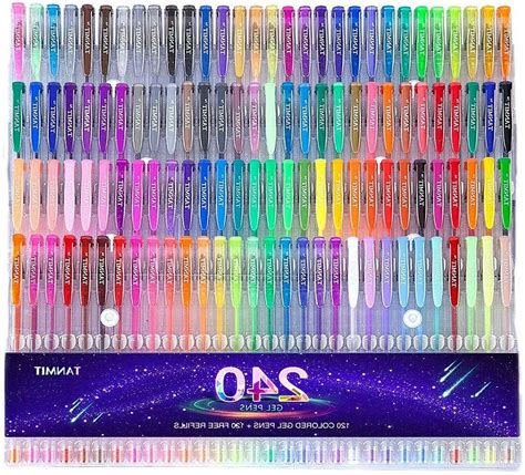 And with 12 different colors, you won't have a problem with color variations either. 240 Gel Pens Markers for Adults/ kids Coloring