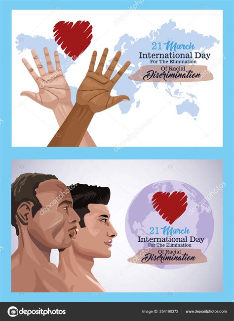 Con la billetera llena de dólares, visa. Detener el cartel del Día Internacional del Racismo con perfiles de hombres interraciales ...