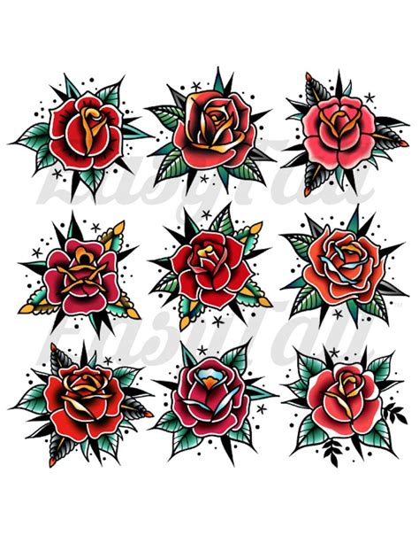 Rose with thorns traditional rose tattoo. Traditional Rose Tattoo Drawing | Free download on ClipArtMag