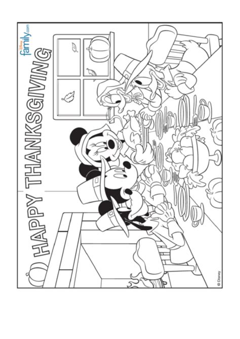 Mickey mouse is a comic animal cartoon character who has become an icon for the walt disney company. Mickey Mouse Thanksgiving Coloring Sheet printable pdf ...