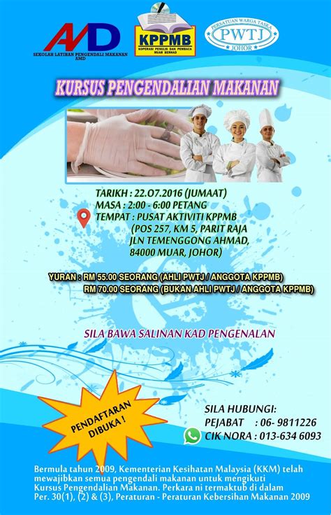 Daftar ke kursus pengendali makanan. .: KURSUS PENGENDALIAN MAKANAN.