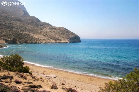 The most frequented anafi beaches are found on the southern side of the island, as they are easier to be reached either on foot or by boat. Anafi Agioi Anargyri beach - Anafi Beaches | Greeka.com