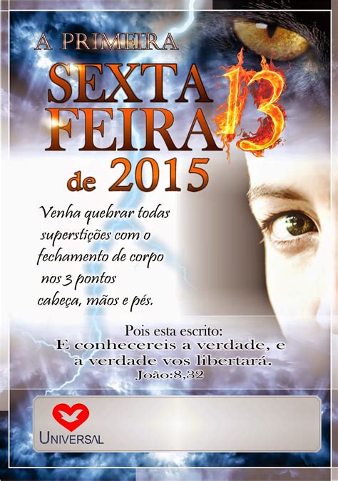 Customize your avatar with the sexta 13 and millions of other items. Homem de Fé: Convite: Primeira Sexta Feira 13 de 2015