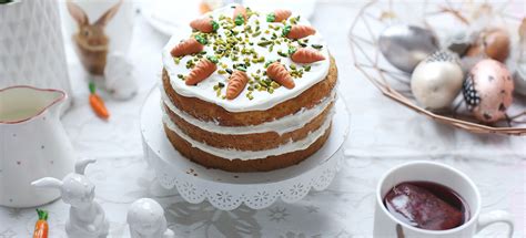 Ostern steht vor der tür und du suchst noch die passende osterrezepte? Backen für Ostern: Rüblitorte als Naked Cake