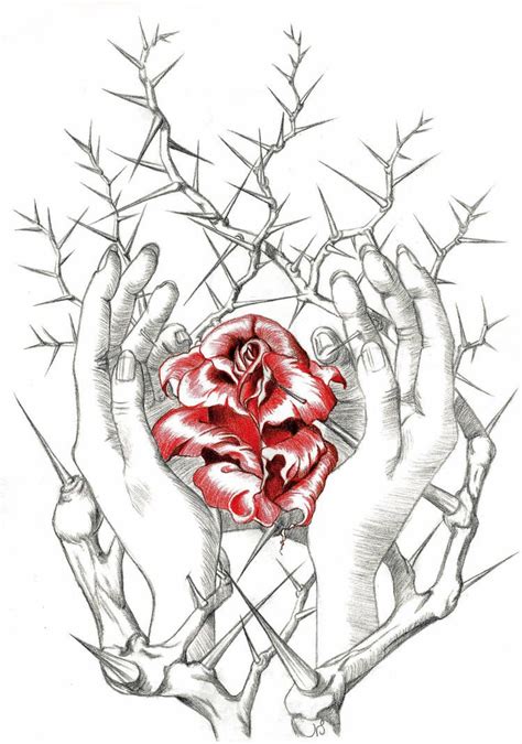 This rose tattoo design shows several rose flowers drawn on a girls arm. thorn bush drawing - Google Search | Bush drawing, Roses ...