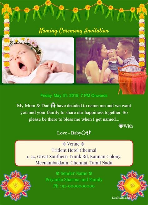 Heartfelt baby naming ceremony invitation template. Format Of Baby Naming Ceremony Invitation Wording In Tamil And Review. Feels free to follow us ...