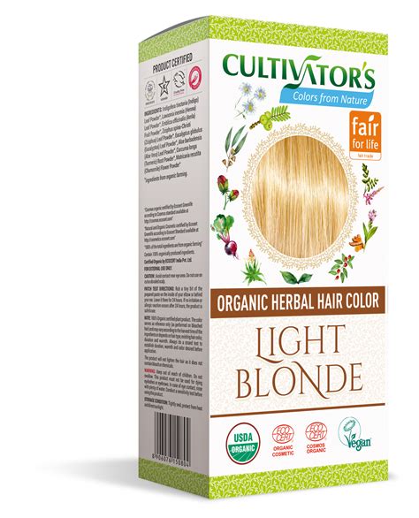 The light mountain natural kit is the perfect alternative to modern, complicated hair products. Cultivator's Organic Herbal Hair Color Light Blonde | Buy ...