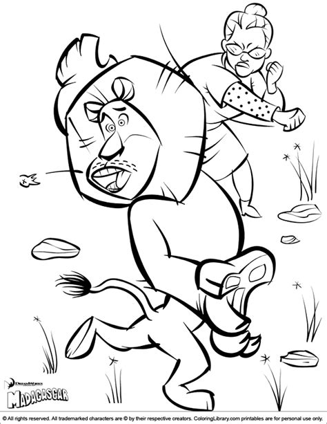 Print out and have fun coloring it! Madagascar coloring book page - Coloring Library