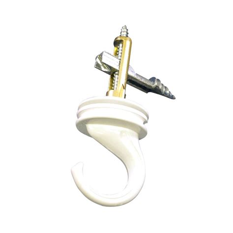 Installing hooks into a concrete ceiling is a straightforward process providing that care is taken not to weaken the structure. COBRA 90 lb. White Steel Ceiling Swivel Driller Hook-59908 ...