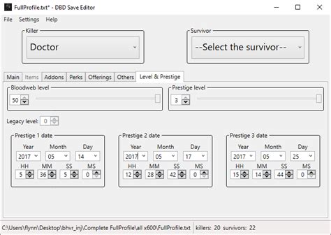 Both those that work today and those that are no longer usable. Download Simple Save Editor for DBD Dead by Daylight Hacks ...