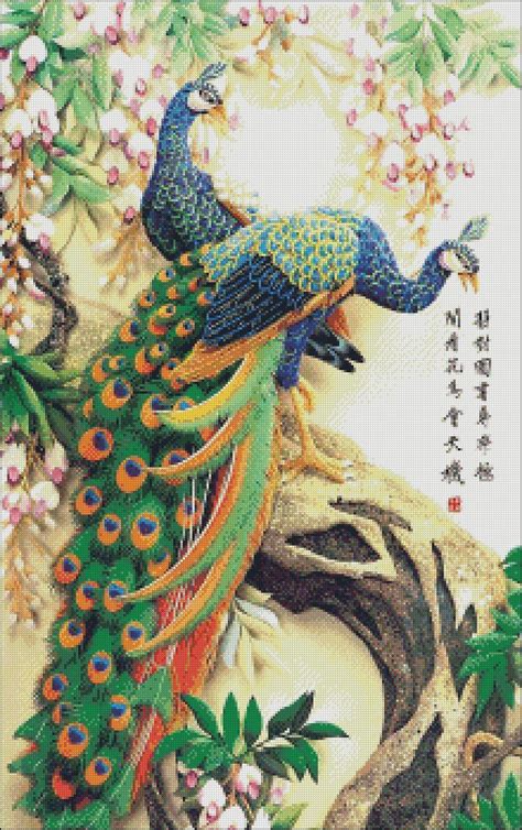 See more ideas about cross stitch, stitch, cross stitch patterns. Peacock Couple - Ankicoleman Designs Cross Stitch