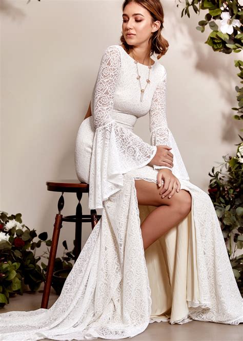 Since wearing a tiara signifies someone is a married woman, it's traditional for a royal bride to don a tiara for the first time on her wedding day. Maya, by Wear Your Love | Wedding dress long sleeve, High ...