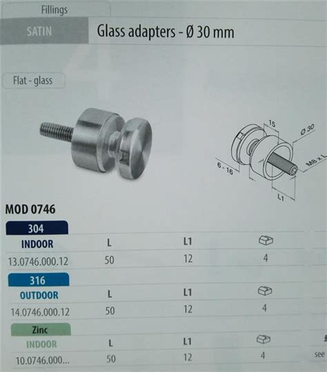 Glass canopy fittings stainless steel. Ø30mm Stainless Steel Glass Adaptor | Glass Fittings ...