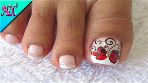 6 diseños de uñas para pies fácil. Frances Decoracion De Uñas Cortas Para Pies - Flores facil Pedicure