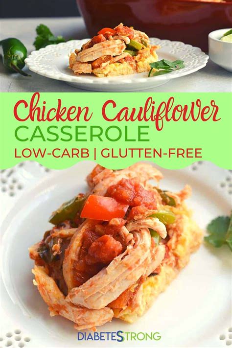 Each serving provides 425 kcal, 48g protein, 13g carbohydrates (of which 7.5g sugars), 19g fat (of which 5g saturates), 5g fibre and. Chicken Cauliflower Casserole (Low Carb) | Diabetes Strong - Chicken Cauliflower Casse… in 2020 ...
