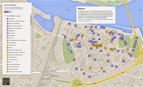 Nijmegen telt ongeveer 64 praktijken voor tandheelkunde. Nijmegen blog - Nijmegen.in: Interactieve kaart Nijmegen 1800