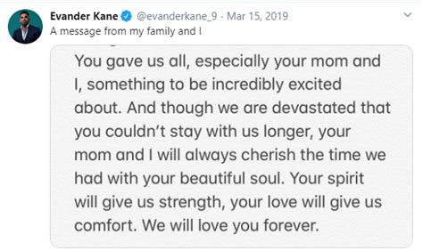 He is from a family of athletes as his father was a boxer and his mother a volleyball player. Evander Kane still with Wife? Loss of unborn Daughter & Ex ...