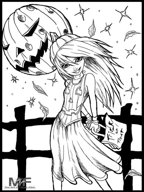 Unique coloring pages for adults. Pumpkin Girl kids coloring page by Matt-Flint on ...