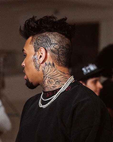 Chris brown, 26, teased us with his partially complete head… @chrisbrownofficial on set of the Heat music video ...