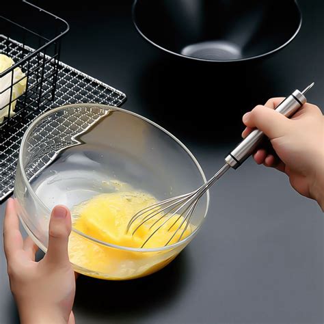 Because the hub is burnished aluminum, the wire whip is not dishwasher safe. 8/10/12 Inch Stainless Steel Hand Whisk Rotary Egg Beater ...