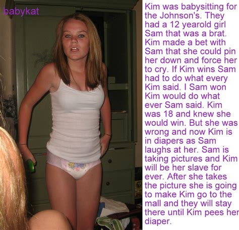 'good boy,' said janet, patting his thick rear. abdl sissy diaper captions: baby sitter lost