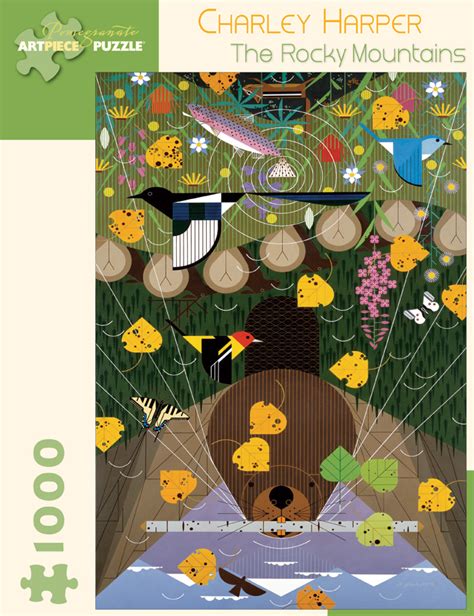 Jigsaw puzzle 1000 piece new educational toy flowing lights and color puzzle. Charley Harper: The Rocky Mountains 1,000-piece Jigsaw Puzzle