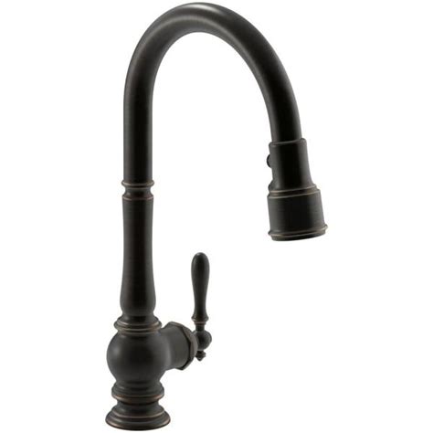 Replace the batteries if the sensor light is flashing red. KOHLER Artifacts Single-Handle Touchless Pull-Down Sprayer ...