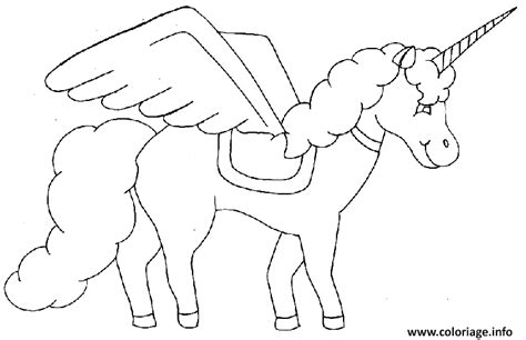 Coloriage licorne avec des ailes a imprimer gratuit. Coloriage Licorne Avec Des Ailes Dessin Licorne à imprimer