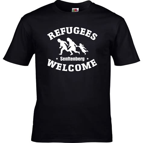 Find unique graphics and fun patterns from independent artists check out our killer collection of t shirts, adorned with all of your favorite illustrations. REFUGEES WELCOME SENFTENBERG (T-Shirt) S-XXL Soli ...