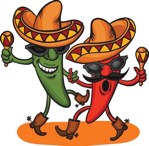 13 in a list of the 50 greatest cartoon characters of all time. Two Dancing Cartoon Mexican Peppers Stock Vector ...